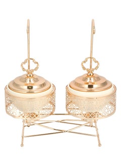 La Mesa 2 pieces Round Food Warmer Set With Candle Stand  - Image 4