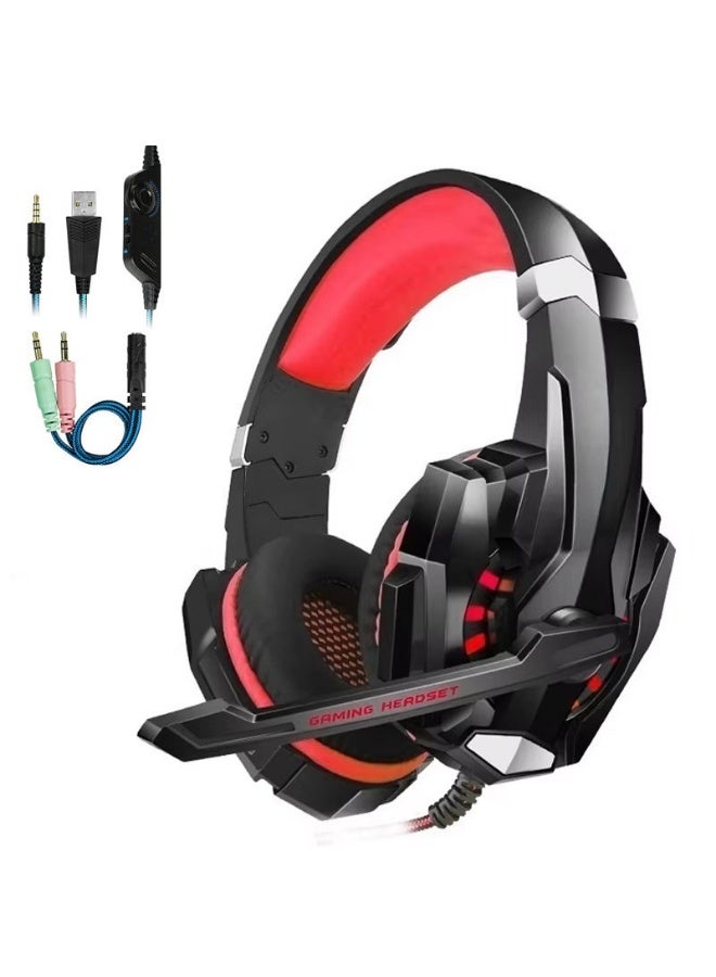 ACLIX Gaming Headset - KOTION EACH G9000 Pro Over Ear Gaming Headset for PC, PS4/PS5, Xbox One - Noise Isolating Microphone, LED Light, Over-Ear Comfort with Volume Control - Image 1