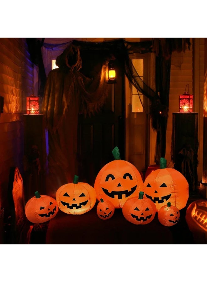 Inflatable Pumpkin Ghost with LED Light Inflatable Toy Outdoor Decoration Halloween (2.2m Pumpkin) - Image 5