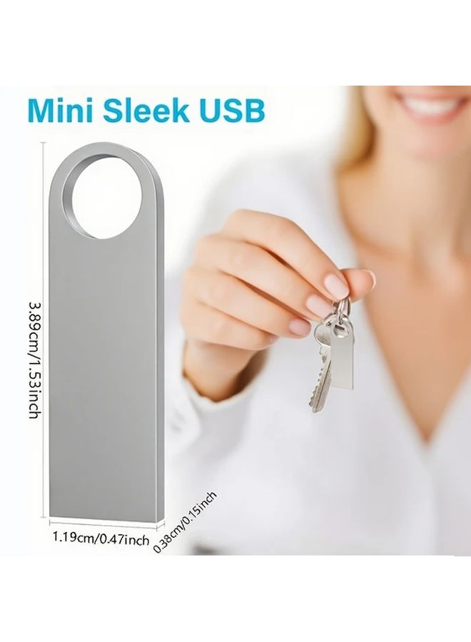 محرك أقراص USB 2.0 سعة 32 جيجابايت، لون أسود، نقل بيانات عالي السرعة، تصميم مضغوط، سلسلة مفاتيح، مناسب للسيارة والموسيقى والمكتب وكزية هدية. - Image 2