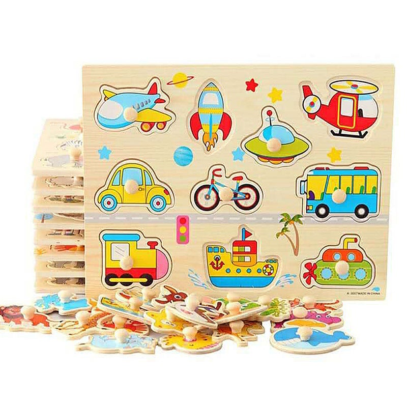 Selling Children'S Wooden Animal Letters Hand-Held Three-Dimensional Jigsaw Puzzle Baby'S Early Education And Intelligence Development Toys - Image 3