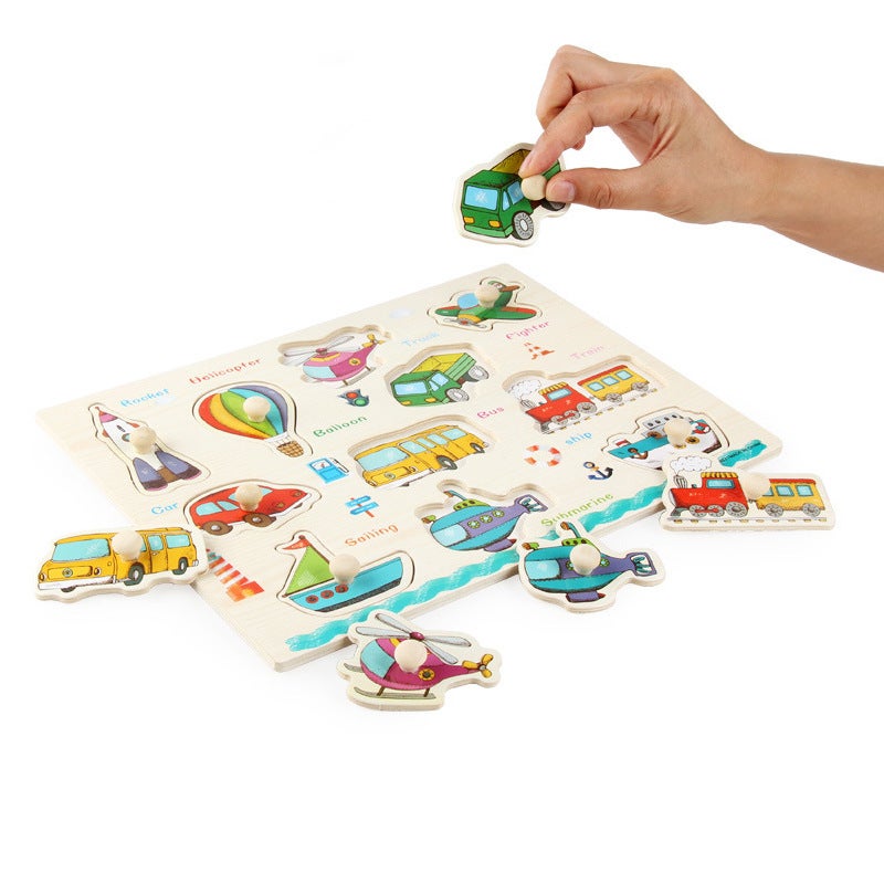 Selling Children'S Wooden Animal Letters Hand-Held Three-Dimensional Jigsaw Puzzle Baby'S Early Education And Intelligence Development Toys - Image 5