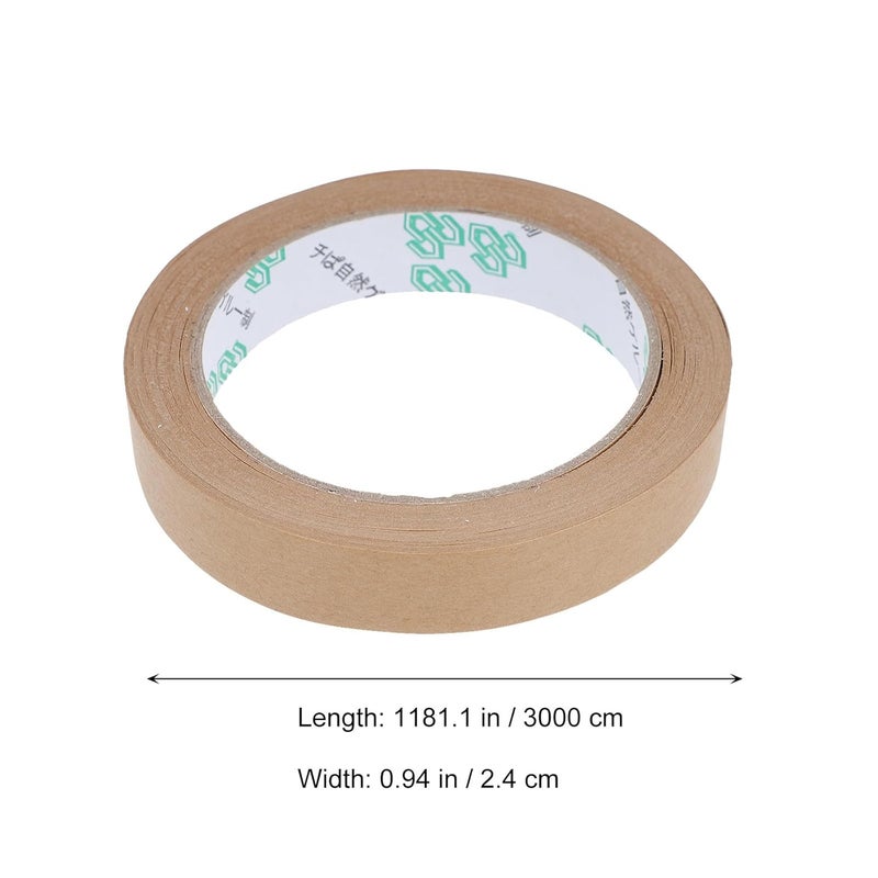 Strong Adhesive Kraft Tape 24mm X 30m 5pcs Self-Adhesive Water-Free Biodegradable Packaging Paper Tape for Carton Sealing and Shipping Supplies - Image 2