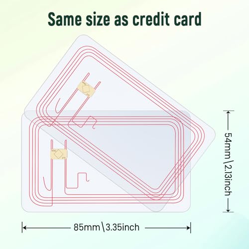 Timeskey NFC 10pcs NFC Tags Clear NFC Cards NFC 215 Cards Rewritable Ntag 215 NFC Tags Transparent NFC Chip Blank NFC Tag NFC Wifi Tag，Compatible with Amiibo and TagMo for All Phone NFC Enabled - Image 2
