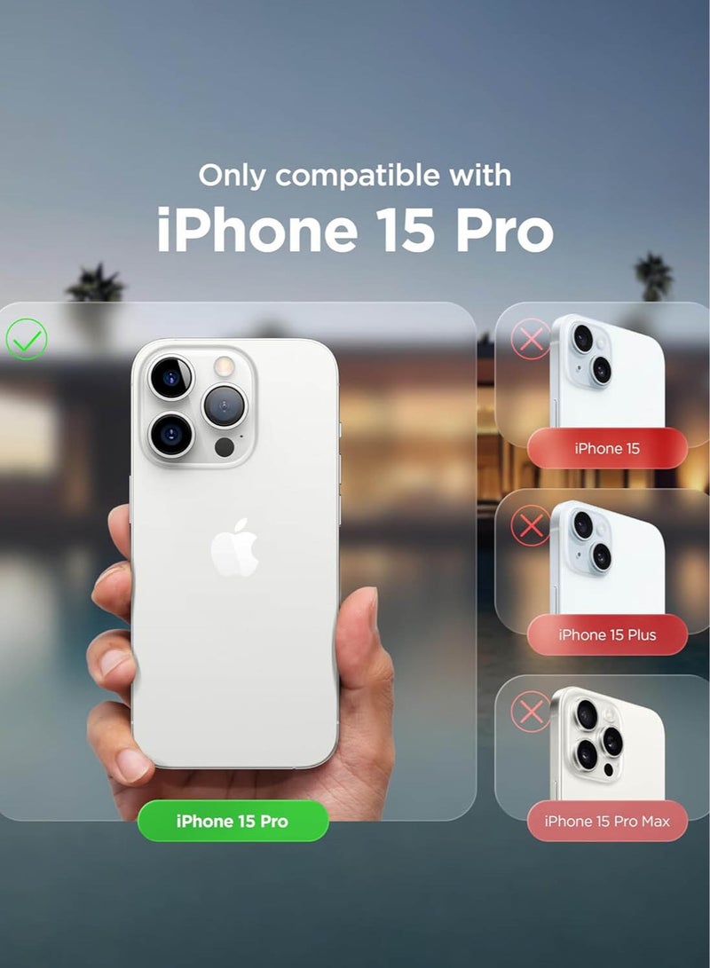 Elago Liquid Silicone for iPhone 15 PRO Case Cover with Full Body Protection, Shockproof, Slim, Anti-Scratch Soft Microfiber Lining - Aqua Sky - Image 2