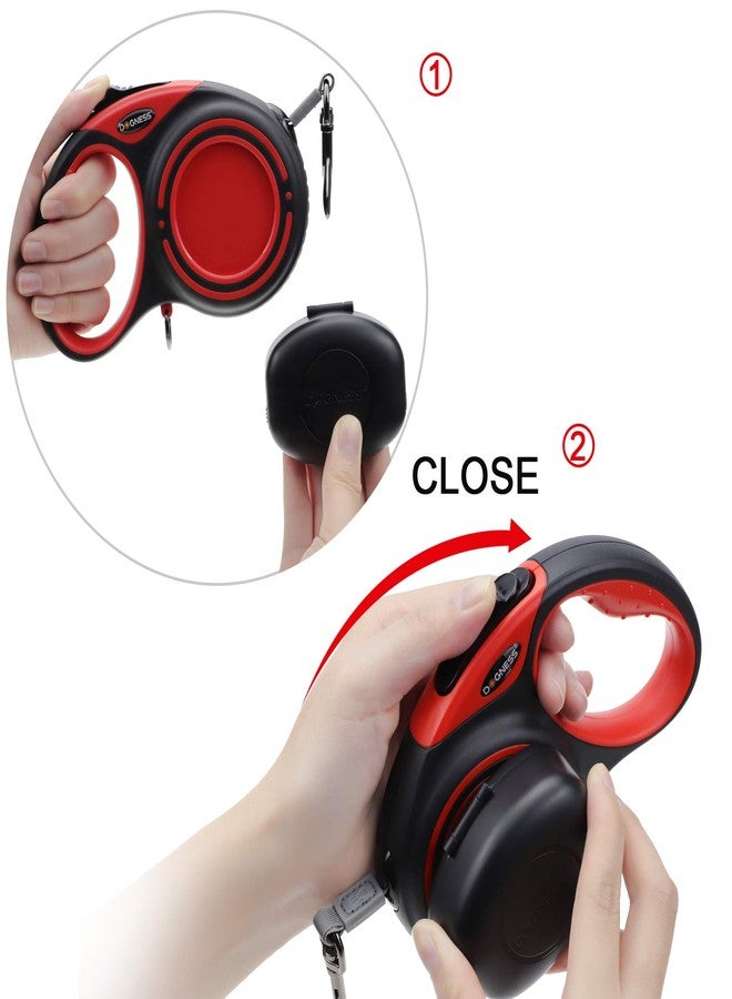 دوغنس مقود كلاب قابل للسحب من دوغنيس - 5 أمتار، مكبر صوت بلوتوث، ضوء LED، صندوق تخزين، أحمر ساطع - Image 4