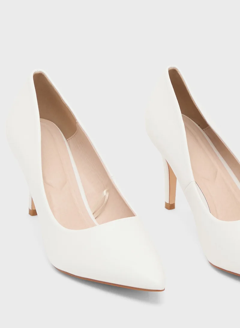 Truffle Bone Heeled Pumps