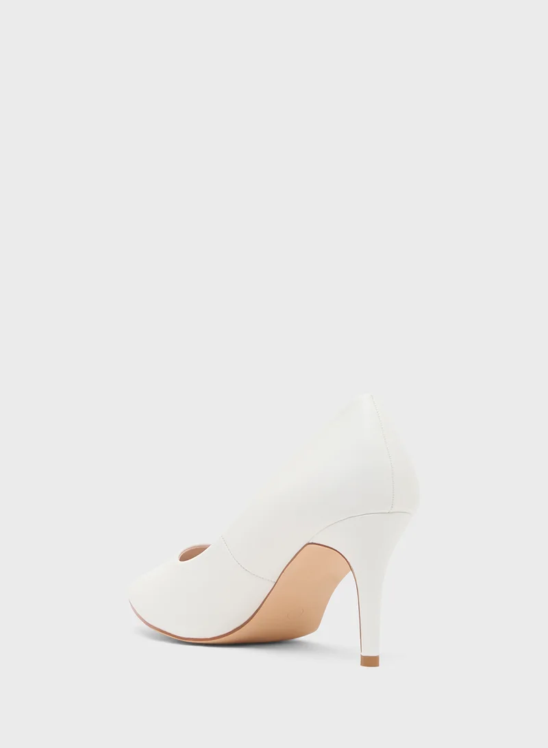 Truffle Bone Heeled Pumps