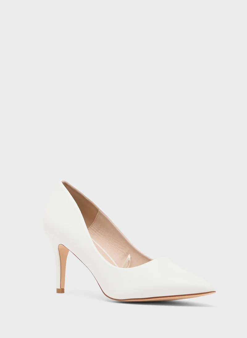 Truffle Bone Heeled Pumps