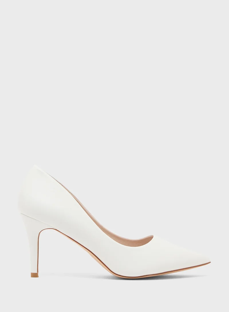 Truffle Bone Heeled Pumps