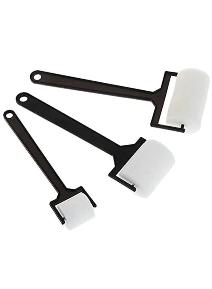 Bag of 3 sponge rolls in different sizes used with acrylic and gouache colors - Image 1