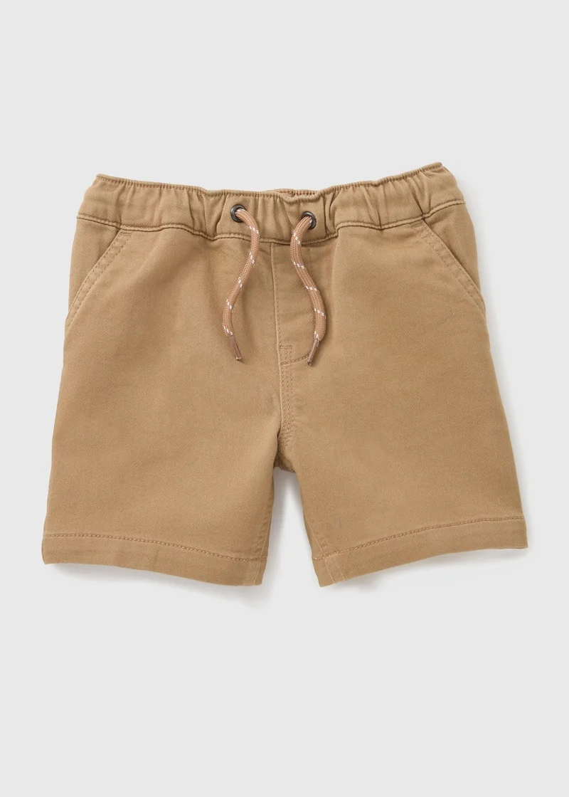 Matalan Boys Beige Knitted Denim Shorts