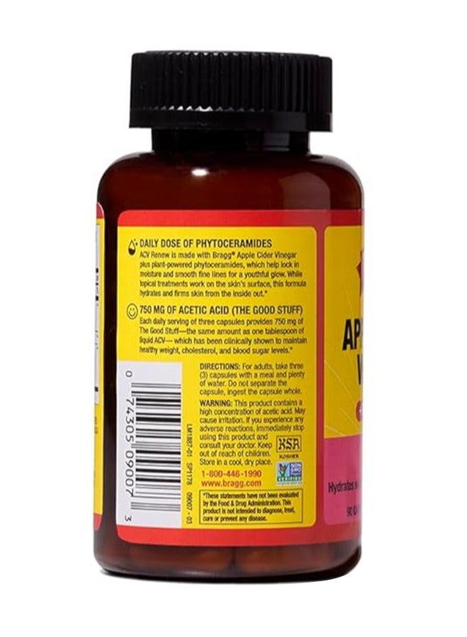 Bragg Inner Glow Apple Cider Vinegar Plus Phytoceramides, 90 Capsules - Image 4