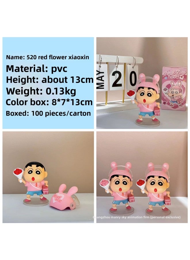 Crayon Xiaoxin Full Series Q Edition Lotus Buddha Jigong Animation Hand-made Model Desktop Ornaments Car Central Control Doll 