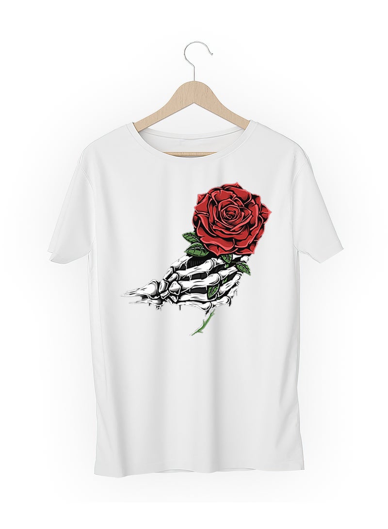 Fashion World Cotton T-shirt Printed with High-quality rose - Image 3