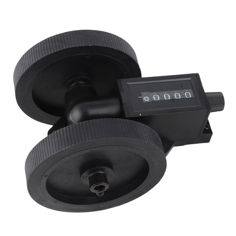 5 Digit Mechanical Length Measuring Tool Rolling Counter Wheel for Textile Plastic Film Leather 0 to 9999.9 Inch Yard Counter with Reset Mechanism - Image 4