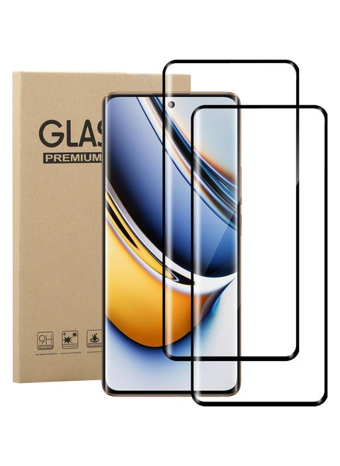 Screen Protector for Realme 11 Pro 5G/Realme 11 Pro+ 5G, 2 Pack 9H Hardness Anti-Scratch Tempered Glass for Realme 11 Pro Plus 5G with Full Coverage, Bubble Free and Touch Sensitive