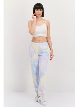 NIA Women Tie-Dye Print Jogger Pants, Sky Blue Combo  - Image 4