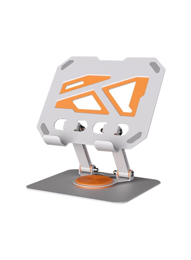 Metal Laptop Stand, 360° Adjustable Tablet Holder, Hollow Tablet Mount On The Back, Non-Slip Silicone, For 10-13 Inch Laptops And Tablets - Image 1