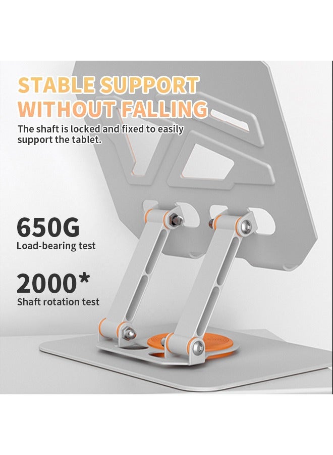 Metal Laptop Stand, 360° Adjustable Tablet Holder, Hollow Tablet Mount On The Back, Non-Slip Silicone, For 10-13 Inch Laptops And Tablets - Image 3