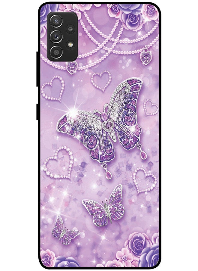EYE CATCH Protective Case Cover For Samsung Galaxy A52 Smart Series Printed Protective Case Cover for Samsung A52 Butterflies - Image 1