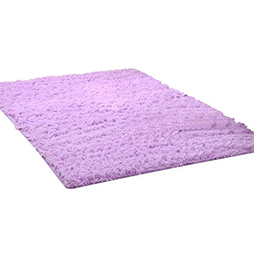 AGANS Kekon Ultra Soft Indoor Modern Square Area Rugs Fluffy NonSlip Floor Carpets Silky Mat for Living Room Bedroom Kids and Baby Room Nursery and Pet 13 13ft Purple - Image 1