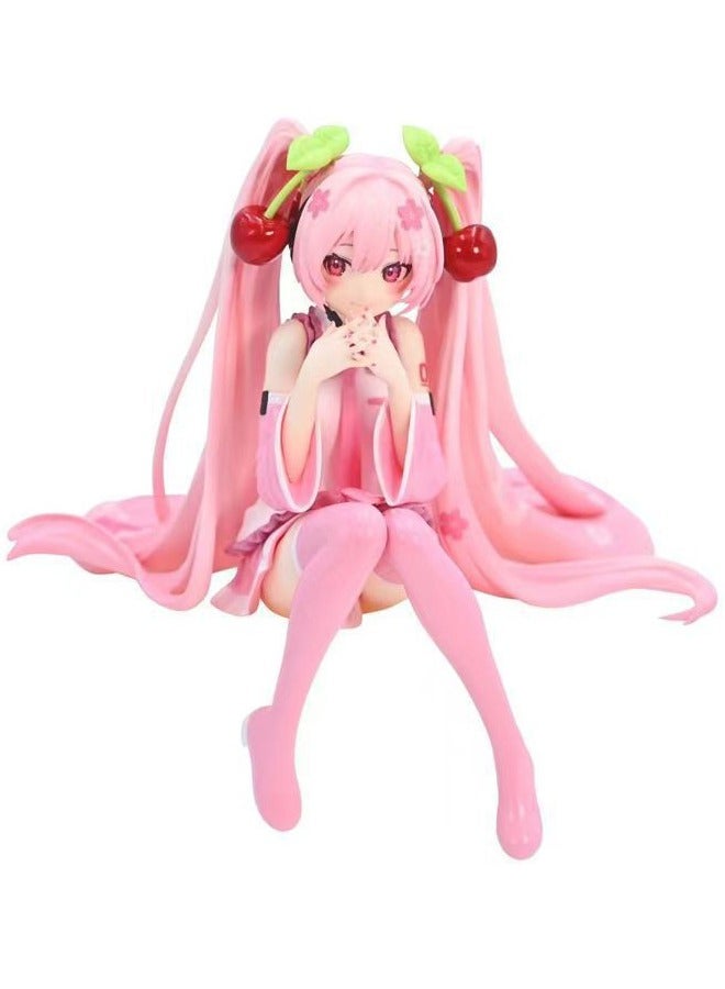 شخصية هاتسون ميكو، لعبة شخصية ساكورا هاتسون، لعبة نموذج هاتسون جالسة، ألعاب شخصيات PVC، لتزيين سطح المكتب/المقتنيات، هدايا للمعجبين، 14*11*7 سم - Image 1