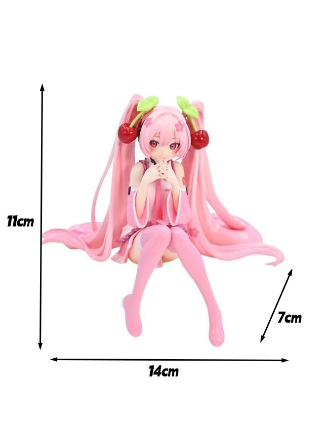 شخصية هاتسون ميكو، لعبة شخصية ساكورا هاتسون، لعبة نموذج هاتسون جالسة، ألعاب شخصيات PVC، لتزيين سطح المكتب/المقتنيات، هدايا للمعجبين، 14*11*7 سم - Image 2