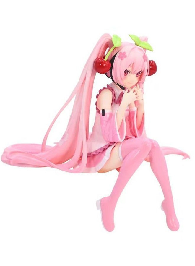 شخصية هاتسون ميكو، لعبة شخصية ساكورا هاتسون، لعبة نموذج هاتسون جالسة، ألعاب شخصيات PVC، لتزيين سطح المكتب/المقتنيات، هدايا للمعجبين، 14*11*7 سم - Image 3