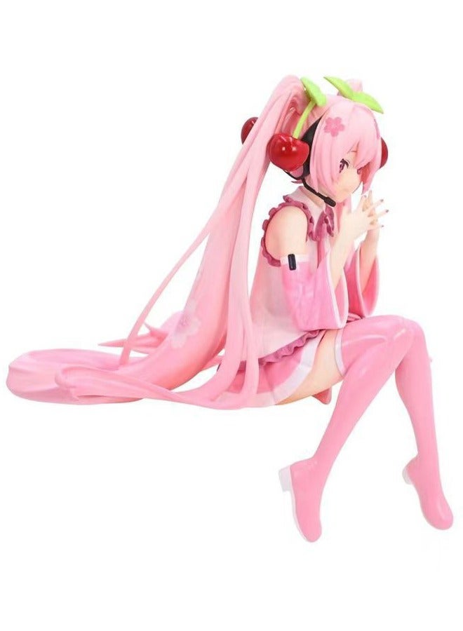 شخصية هاتسون ميكو، لعبة شخصية ساكورا هاتسون، لعبة نموذج هاتسون جالسة، ألعاب شخصيات PVC، لتزيين سطح المكتب/المقتنيات، هدايا للمعجبين، 14*11*7 سم - Image 4