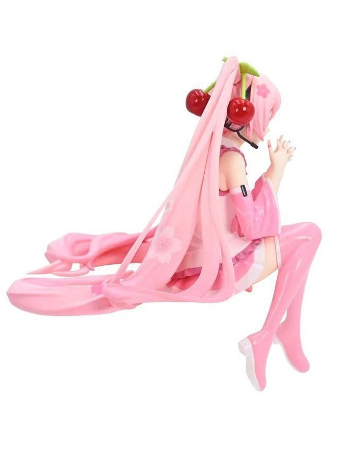 شخصية هاتسون ميكو، لعبة شخصية ساكورا هاتسون، لعبة نموذج هاتسون جالسة، ألعاب شخصيات PVC، لتزيين سطح المكتب/المقتنيات، هدايا للمعجبين، 14*11*7 سم - Image 5