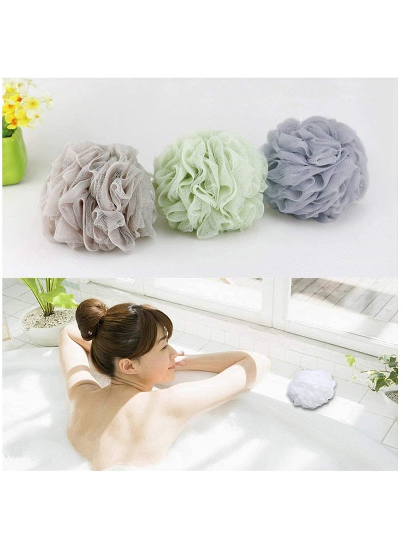 AMM Bath Shower Sponge Pouf Loofahs 4 Packs Each Eco-friendly Exfoliating Mesh Brush Pouf Bath Shower Ball Sponge-Exfoliate Cleanse  Soothe Skin - Image 3