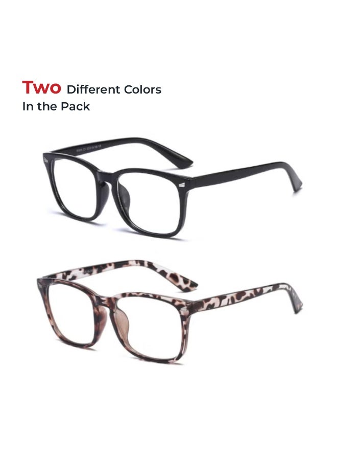 Urban Utility Blue Light Blocking Optical Eyeglasses - Stylish Oversized Frames, Clear Lens, Polarized. Top-rated Bluelight Protection for Reading, Work, & Screen Time. Vintage-Inspired, Lightweight Design. - Image 1