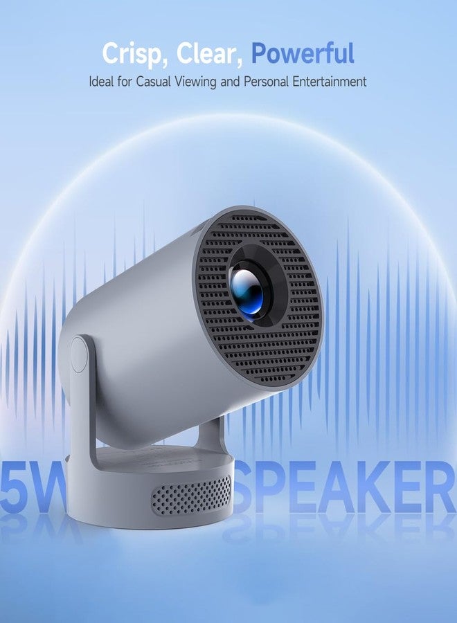 ماجكوبيك جهاز عرض صغير يدعم دقة 4K مع تقنية WiFi 6 و Bluetooth 5.4 (تركيز يدوي ولون رمادي) - Image 3