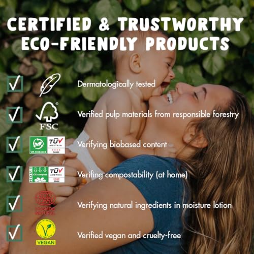 Eco by Naty Aloe Vera Baby Wipes – Plant Based Wipes, Compostable Baby and Newborn Hypoallergenic Wipes, Great for Baby Sensitive Skin (672 Count - 12 packs of 56) - Image 4