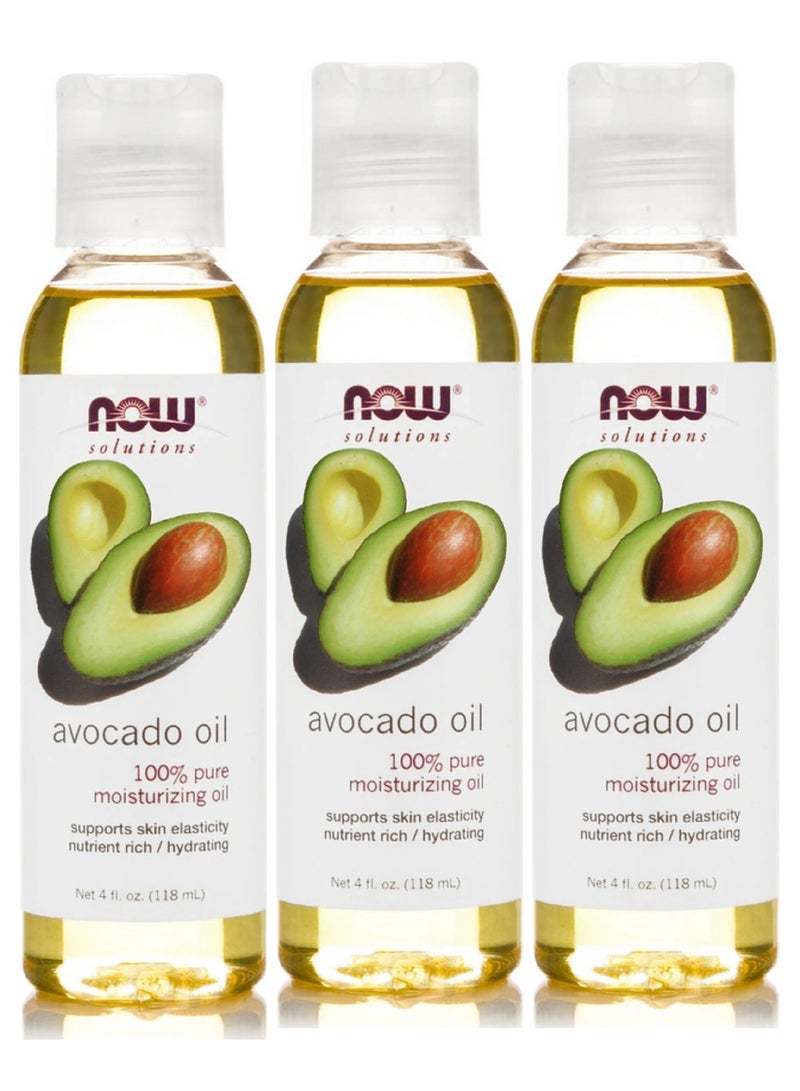now 100% Organic Avocado Skin Care Oil 118ml (Pack of 3) - Image 1