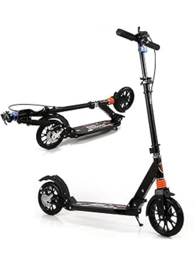ZCM-Scooter Adults Scooters with Big Wheels, Scooter Adult Folding, disc Brake, Double Shock Absorption, Support 220 Lbs Weight, Suitable For Campus And City Trips（Non-electric