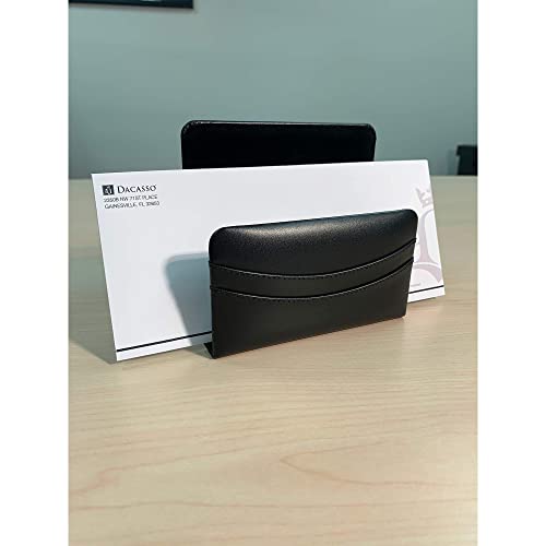 Dacasso Classic Black Leather Letter Holder - Image 4