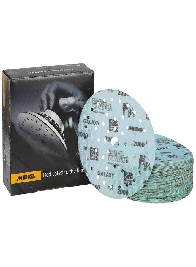 Mirka Galaxy Multifit Sandpaper 6 inch (150mm) - Grit 2000, 50 Discs/Pack - Premium Abrasive for Epoxy Resin, Wood, Metal - Non-Clogging, Self-Sharpening Technology - Ideal for Power Sanders - Image 1