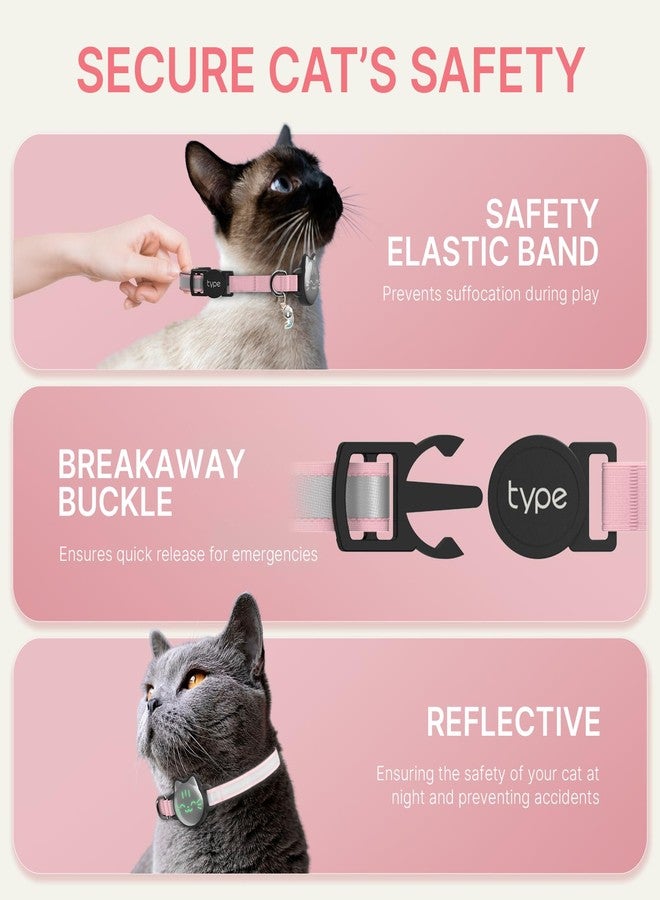 typecase Cat Collar with Airtag Holder, Breakaway Cat Airtag Collar with Reflective Strap, Lightweight Kitten Collar for Apple Air tag, Hidden GPS Tracker Holder for Boy Girl Cats, Kittens, Puppies (9-13") - Image 3