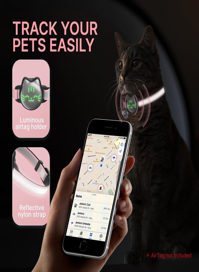 typecase Cat Collar with Airtag Holder, Breakaway Cat Airtag Collar with Reflective Strap, Lightweight Kitten Collar for Apple Air tag, Hidden GPS Tracker Holder for Boy Girl Cats, Kittens, Puppies (9-13") - Image 4