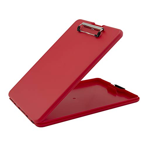 Saunders Slimmate Letter Size Storage Clipboard, Polypropylene, Red - Image 1
