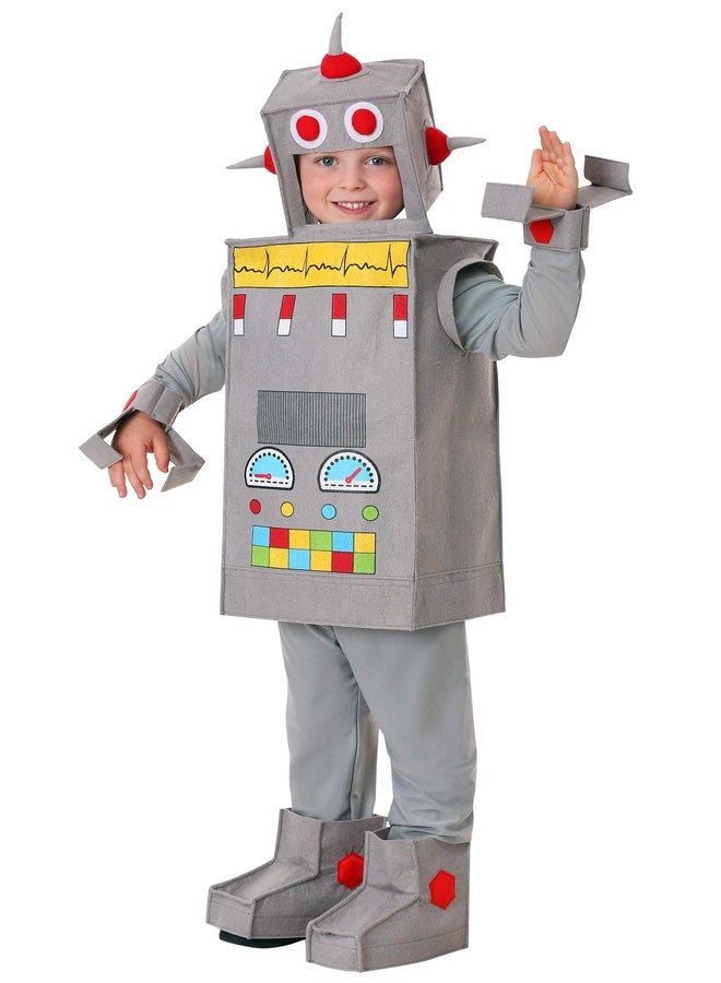 Fun Costumes Robot Rascal Costume for Toddlers - Tunic, Pants, Hood - Robot Toddler Costume & Outfit, 2T, Grey - Image 1
