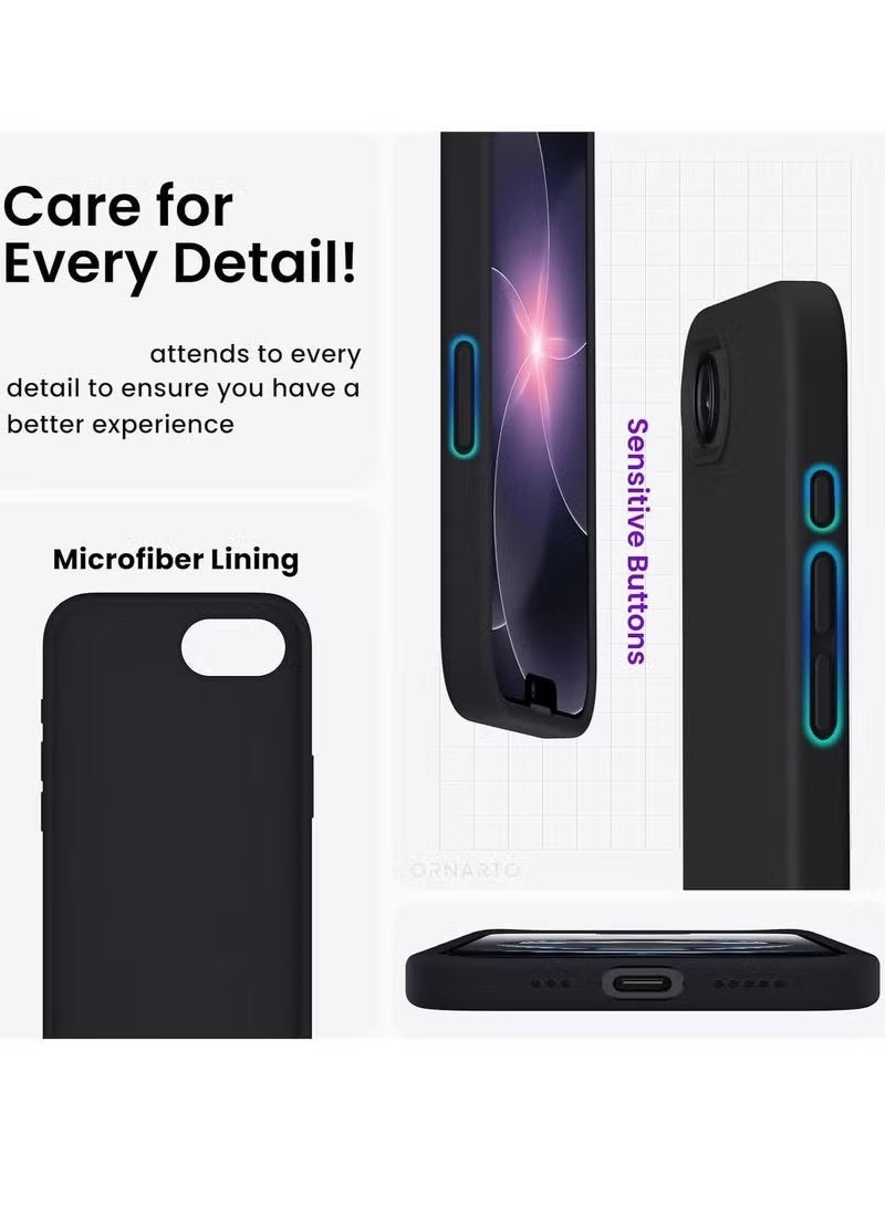 Gulf Trend iPhone 17e Soft Liquid Silicone Case for 6.1 Inch, Premium Microfiber Lining, Shockproof Anti-Scratch Protective Cover, Slim Lightweight Flexible Design, Raised Camera & Screen Protection, Anti-Fingerprint, Comfortable Non-Slip Grip, Precision Cutouts - Image 5
