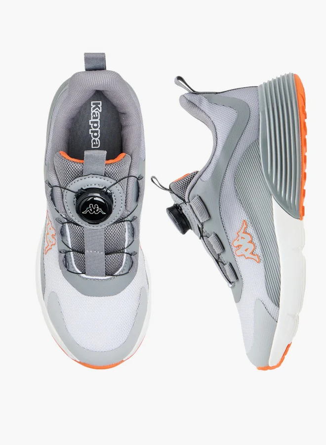 Kappa Boys' Logo Print Sports Shoes with Rotating Buckle Closure