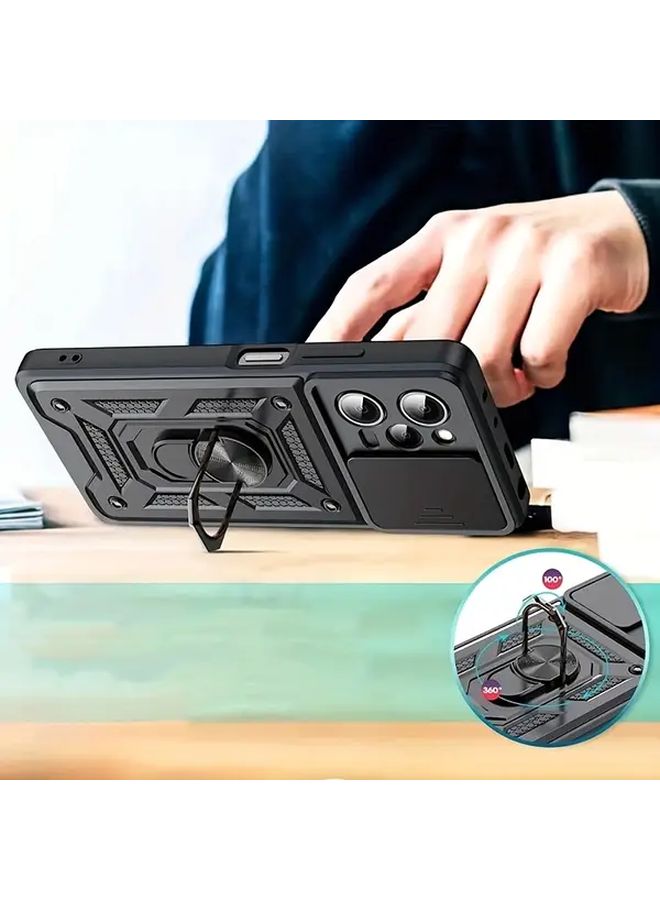 Blue Heavy Duty Shockproof Phone Case with Metal Stand for Redmi Note 13 Pro Plus - Image 4