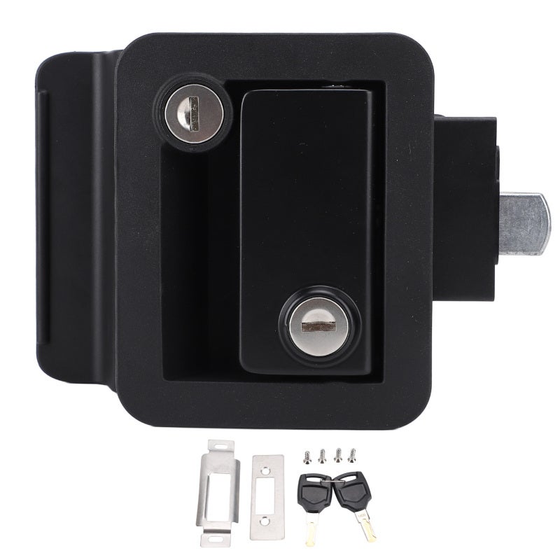 Zinc Alloy RV Door Lock With Dust Protection Foam Paddle Handle - Dual Lock Design For Travel Trailers - Image 1
