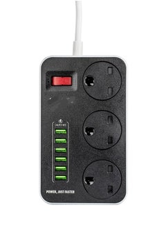 Generic 3-Outlet Surge Protector Power Strip And 3-Port Universal USB Adapter  - Image 1