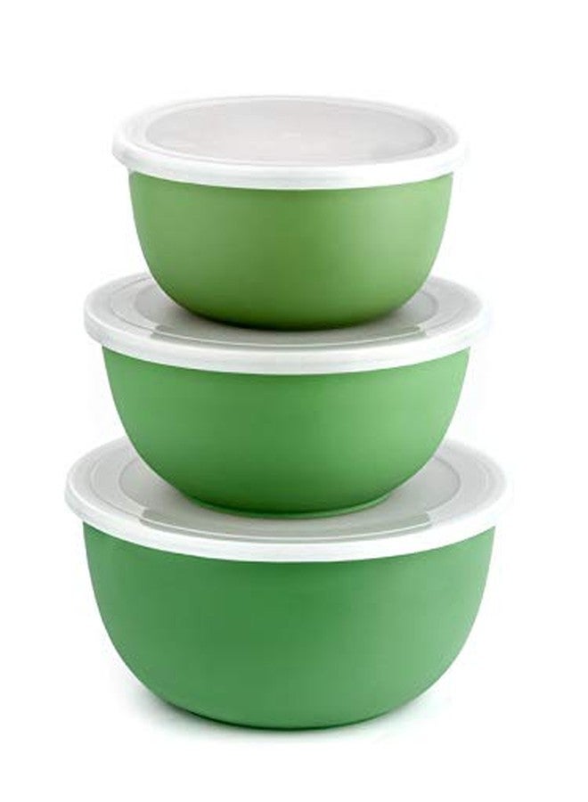 VAGMI Euro Oven Safe Stainless Steel Bowls with Lid(Green) - Image 2