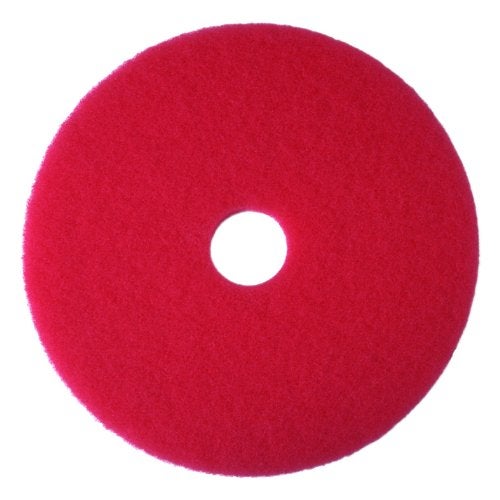 3M Buffer Floor Pad 5100, Red, 16", Removes Soil, Scratches, Scuff Marks, and Black Shoe Heel Marks - Image 3